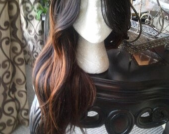 Brazilian human hair middle u part wig dep ombre mix Body wave easy to curl different lengths available